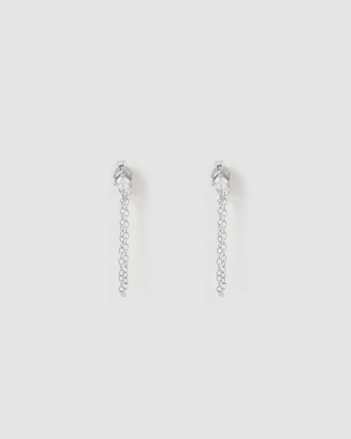 Mia Silver Chain Earrings