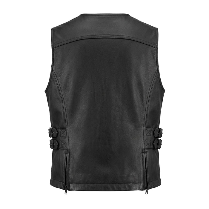 Midnight Cowgirl - Women's Lambskin Leather Motorcycle Vest