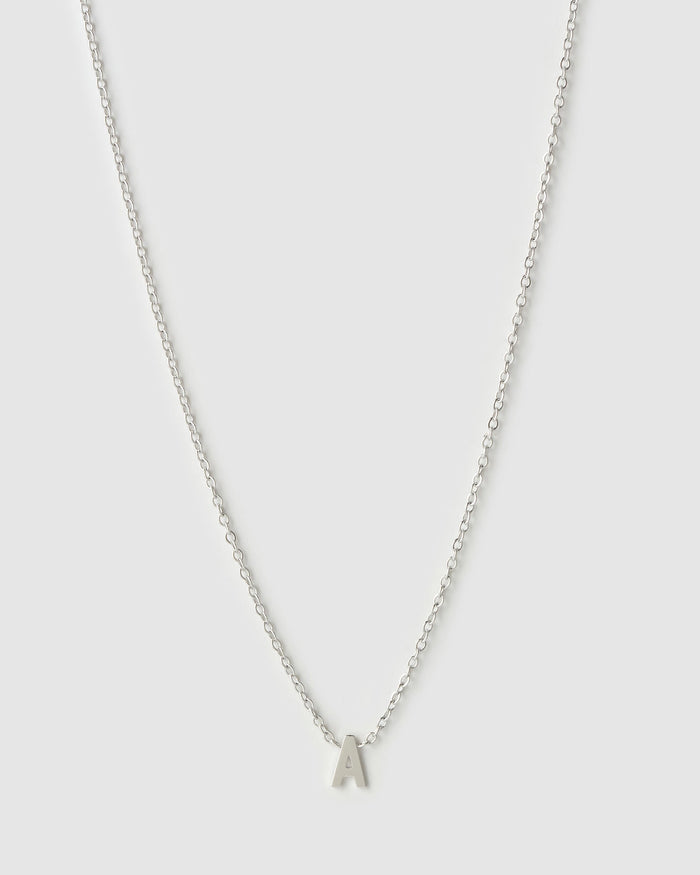 Mini Initial Silver Necklace