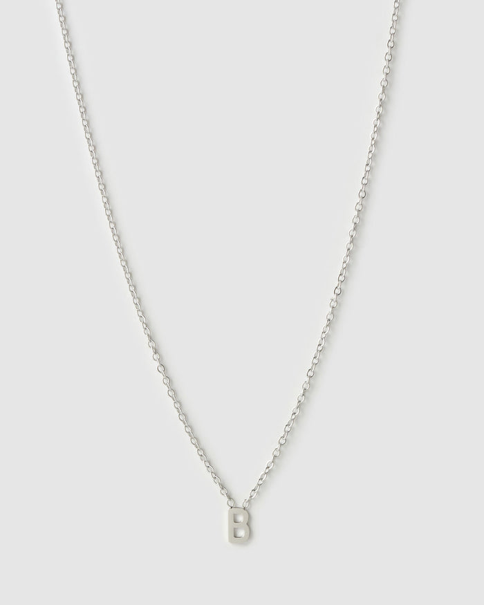 Mini Initial Silver Necklace