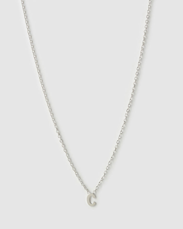 Mini Initial Silver Necklace