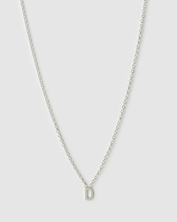 Mini Initial Silver Necklace