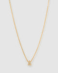 Mini Initial Stone Necklace