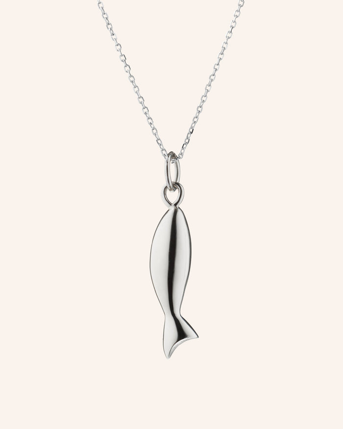 Mini “Perseverance” Fish Charm Necklace