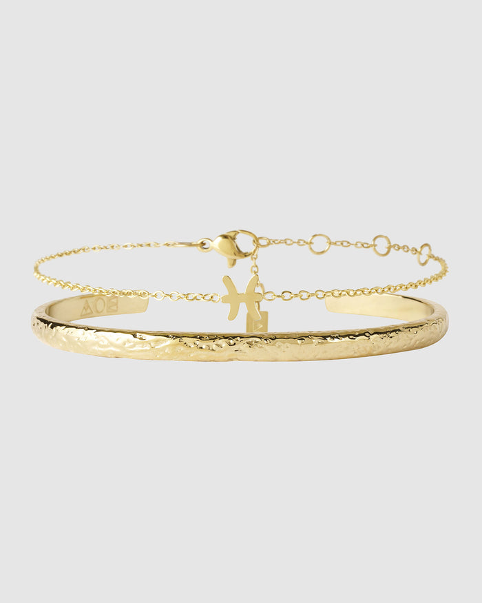 Mini Zodiac Bracelet Stack - Gold