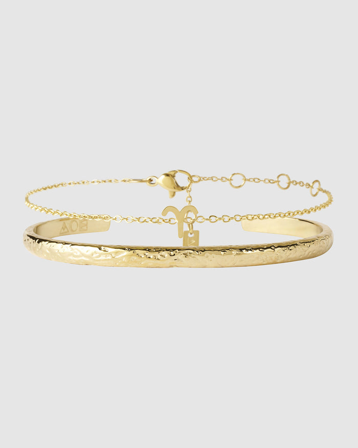 Mini Zodiac Bracelet Stack - Gold
