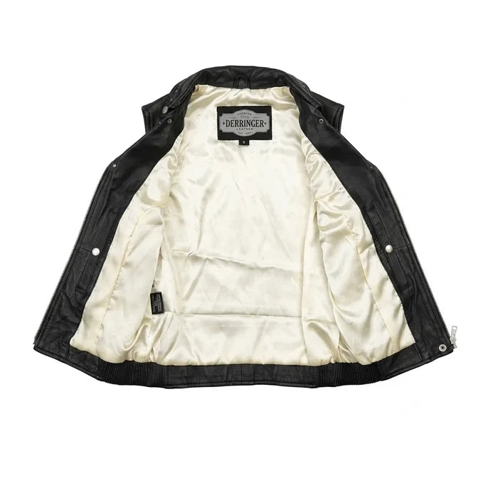 Nancy Women's Studded Lambskin Leather Motorcycle Vest