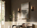 Napoli Faux Grasscloth Wallpaper in a room, showcasing its woven texture and subtle tone variations, paired with modern decor.