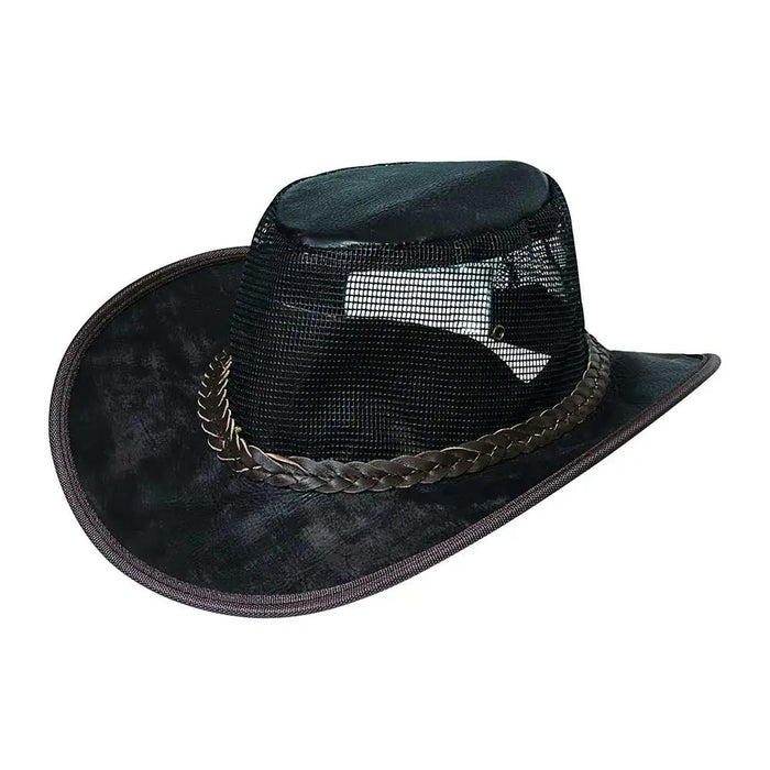 Nashville - Men's Crushable Leather Hat with Mesh Crown