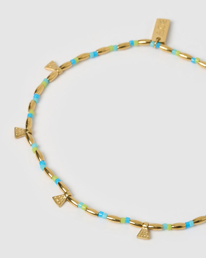 Natalia Gold Anklet - Ocean