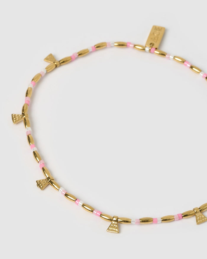 Natalia Gold Anklet - Peony