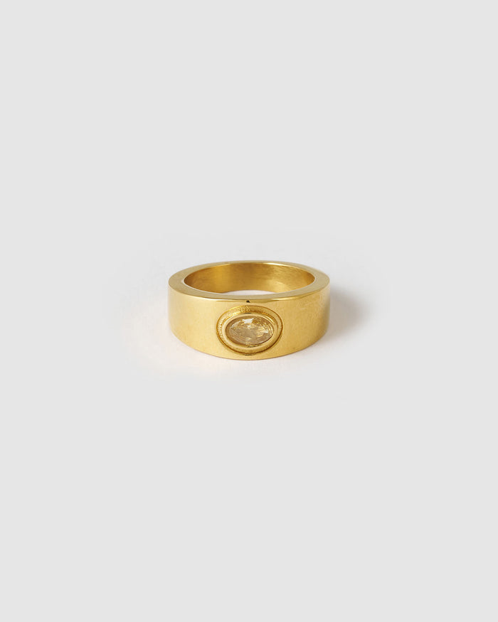 Neve Gold Ring - Citrine