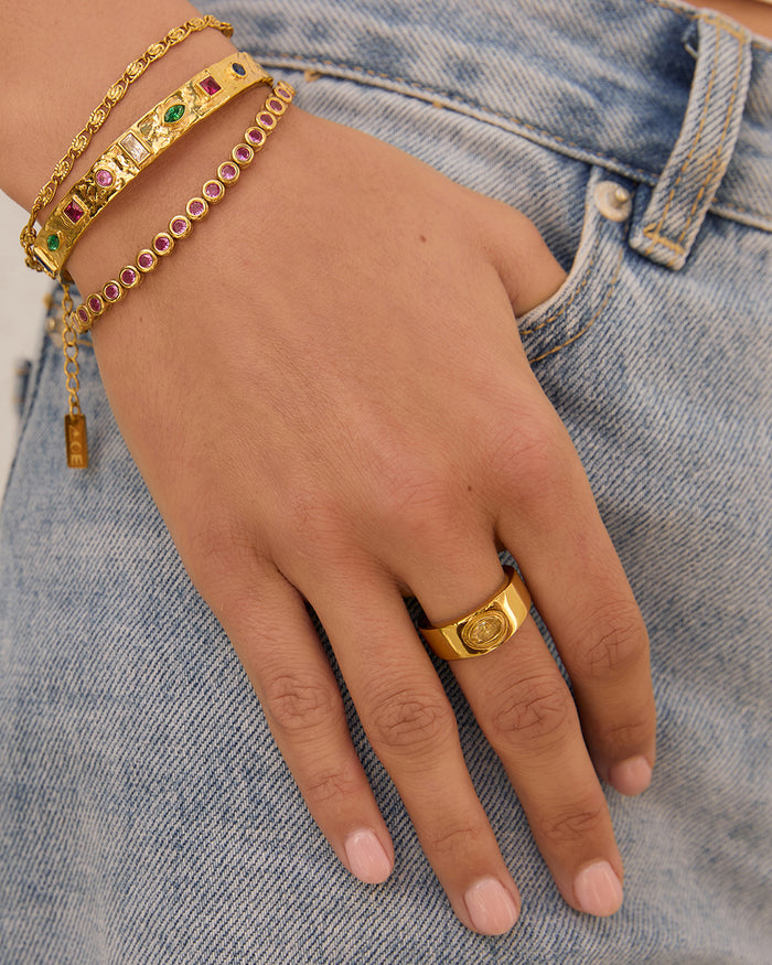 Neve Gold Ring - Citrine