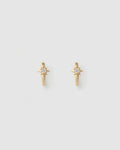 Nova Gold Huggie Earrings - Stone