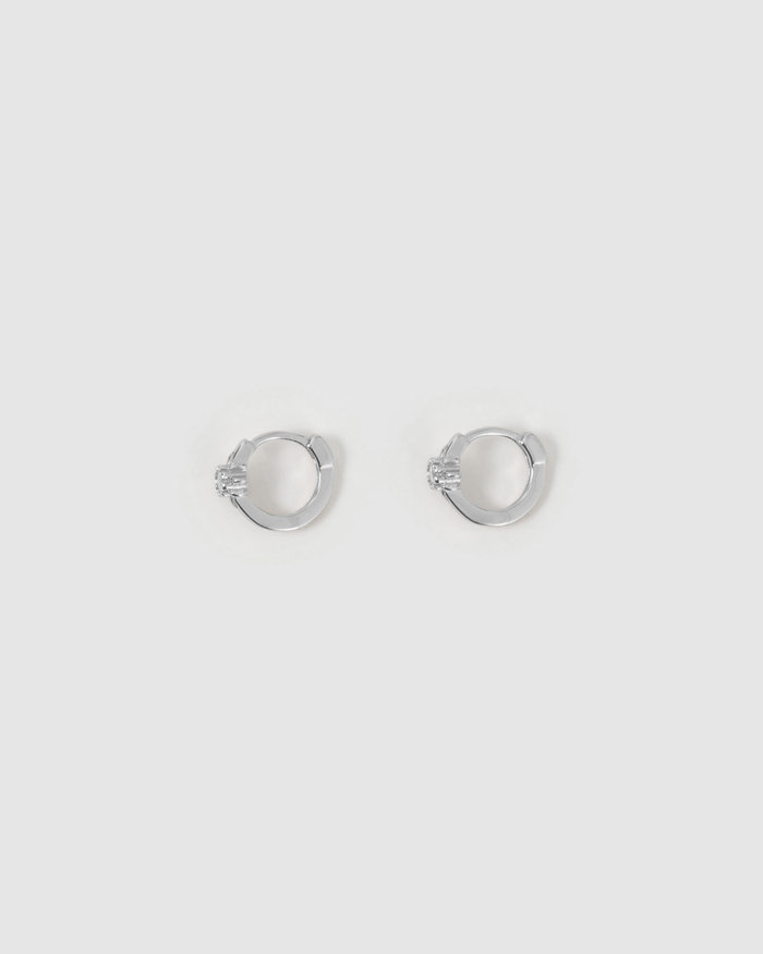 Nova Silver Huggie Earrings