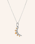November Citrine “Moon” Birthstone Necklace