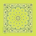 NT441 Bandana Paisley Lime
