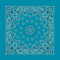 NT4412 Bandana Paisley Turquoise