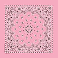 NT448 Bandana Paisley Light Pink