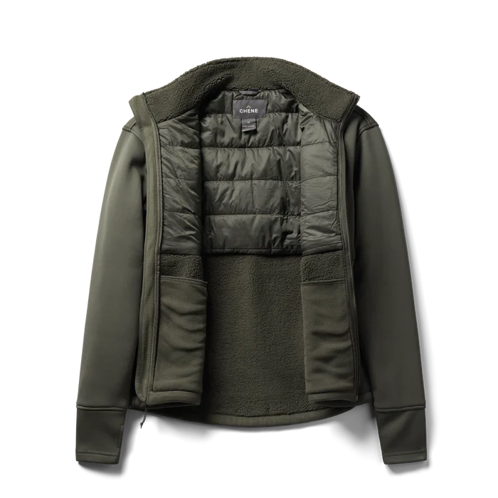 Over/Under Jacket in Cypress, flat lay #cypress