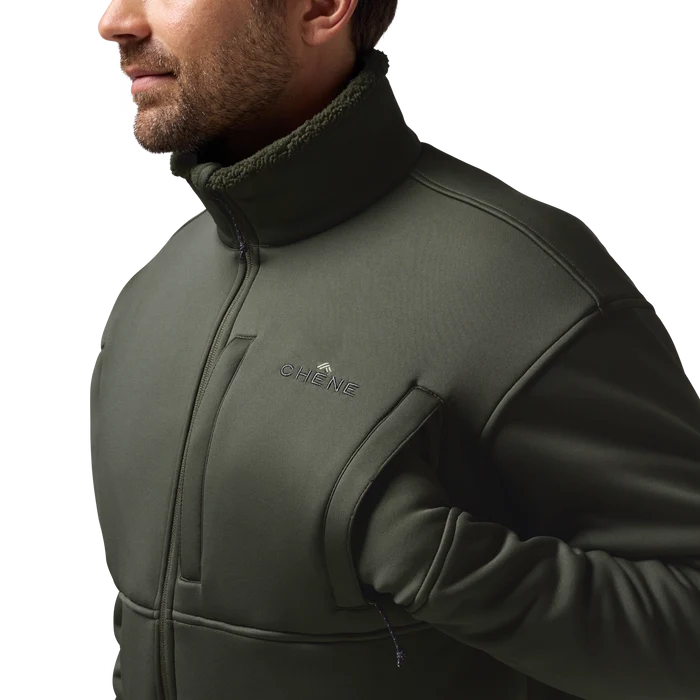 Over/Under Jacket in Cypress, on model #cypress