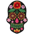 P6157 Flower Skull Black Patch