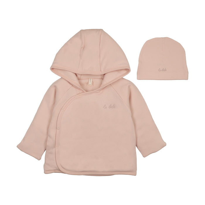 Padded solid jacket-pale pink