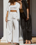 Palazzo Pants - White