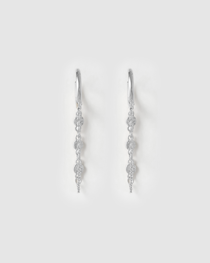 Paloma Silver Huggie Earrings