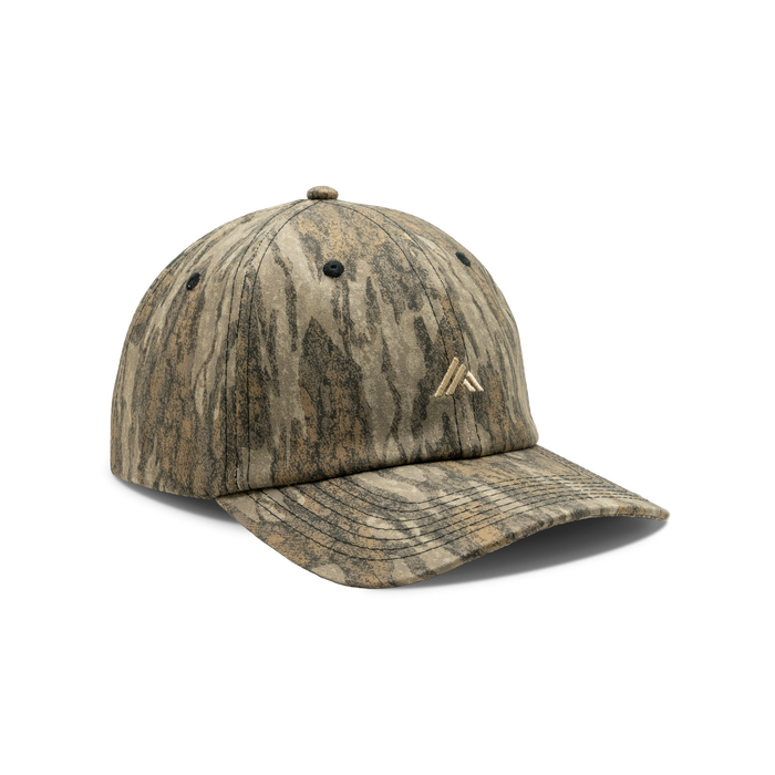 Patch Logo Cotton Camo Cap in Mossy Oak Bottomland, front view #mossy_oak_bottomland