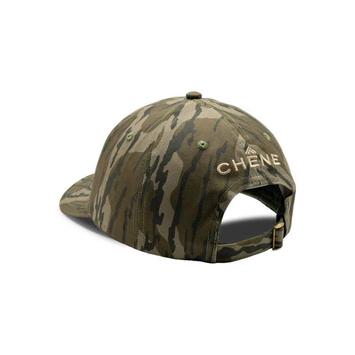 Patch Logo Cotton Camo Cap in Mossy Oak Original Bottomland, back view #mossy_oak_original_bottomland
