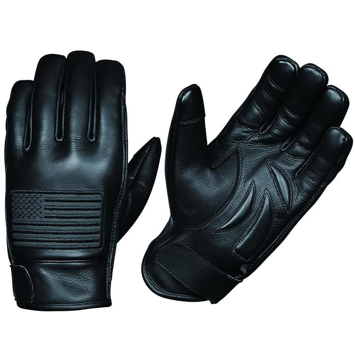 PatriotGrip - Men's Leather Motorcycle Gloves