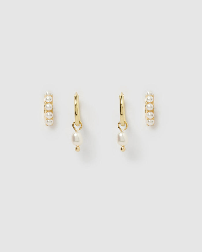 Pearl Party Earring Stack
