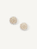 Olive & Piper Pearl Pave Stud Earrings