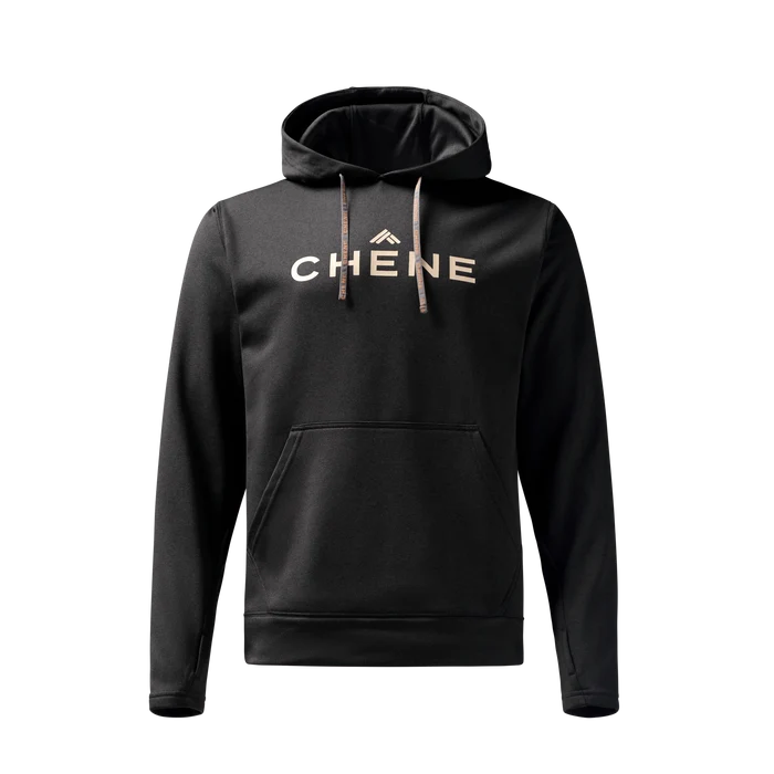 Performance Hoodie in Heather Black, front view #heather_black