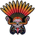 PL6648 Wicked Skull Snakes Feathers Large Back Patch