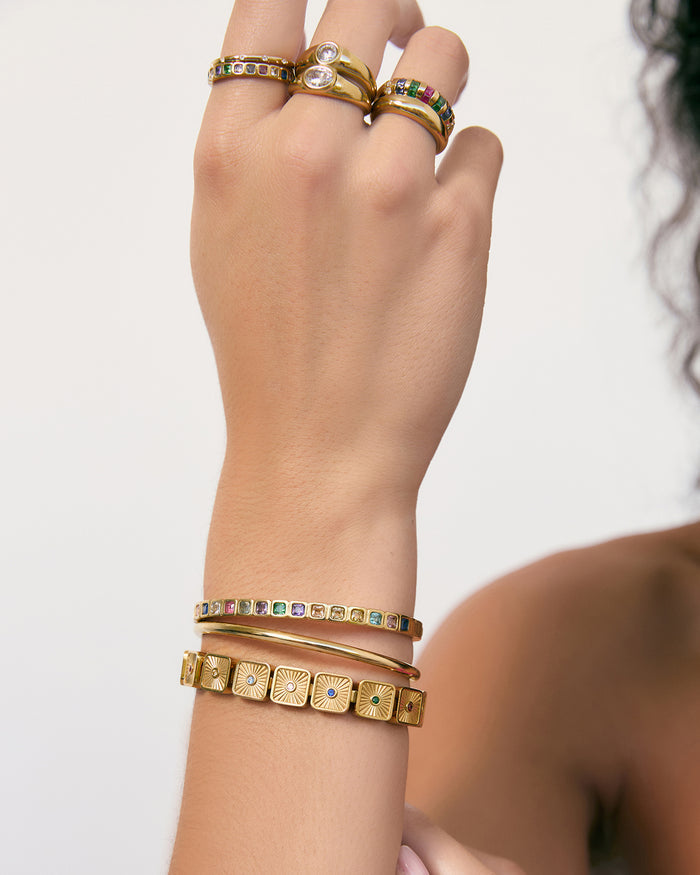 Quinn Gold Cuff - Multi