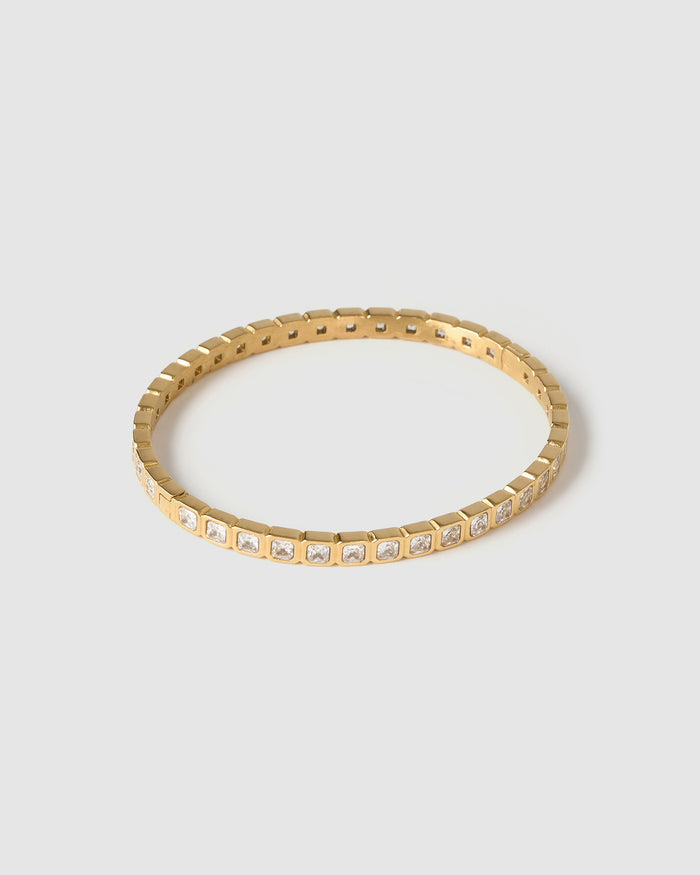 Quinn Gold Cuff - Stone