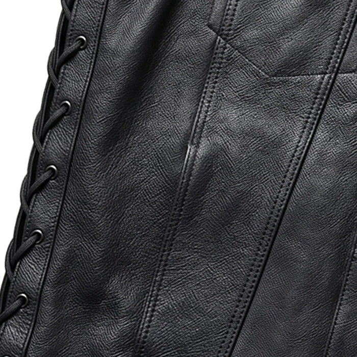 Red river - Men's Premium Leather Motorcycle Vest