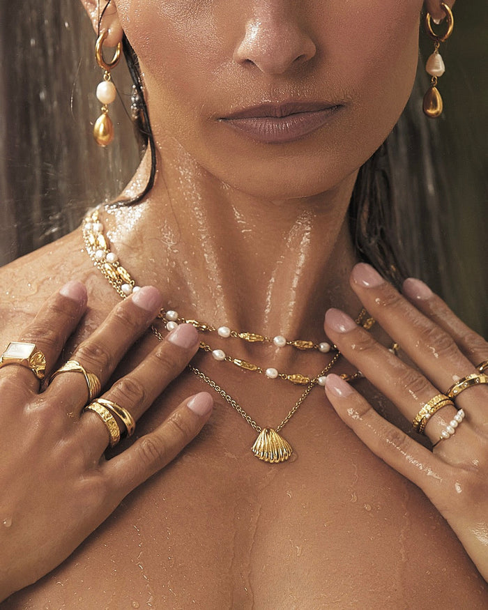 Remi Gold and Pearl Ring