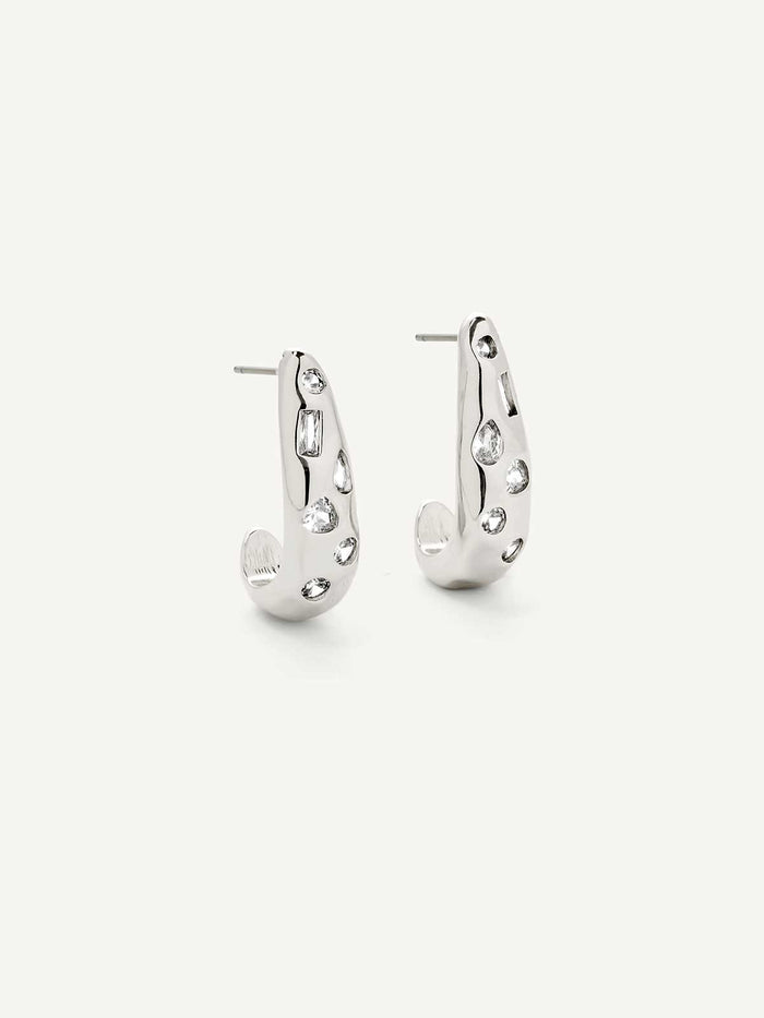 Olive & Piper Ren Hoops - Silver