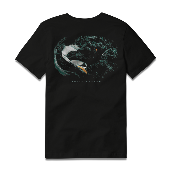 Retrieve Tee S/S in Black, back view #black