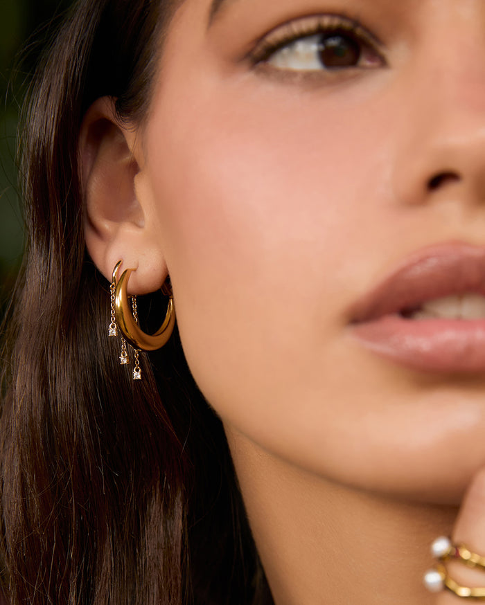 Riley Gold Hoop Earrings - Small