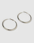 Riley Silver Hoop Earrings - Large