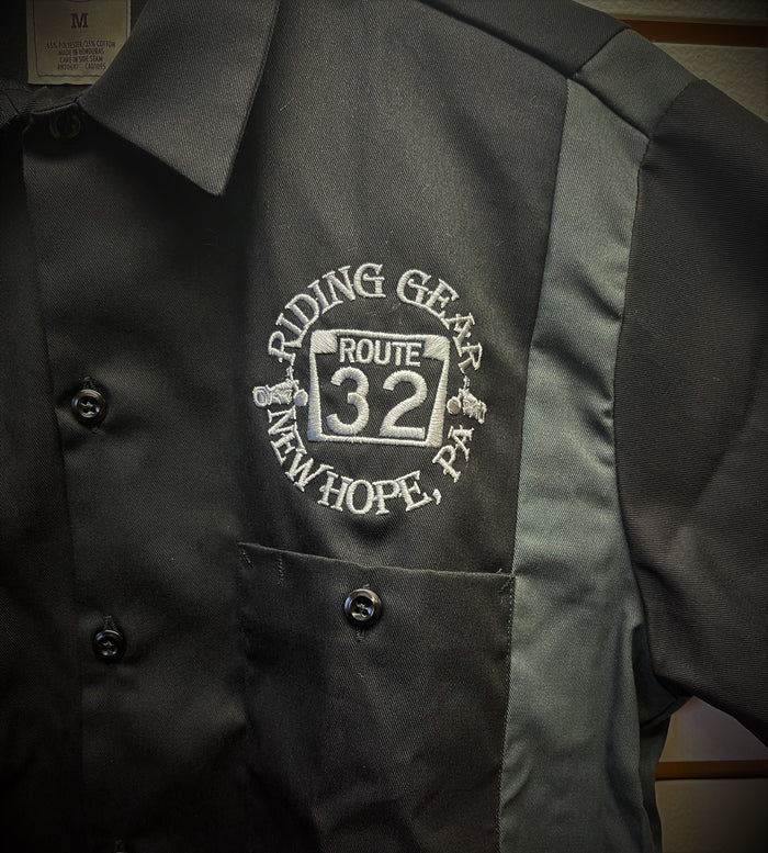 Route 32 Two Tone Dickies Work Shirt Black/Grey