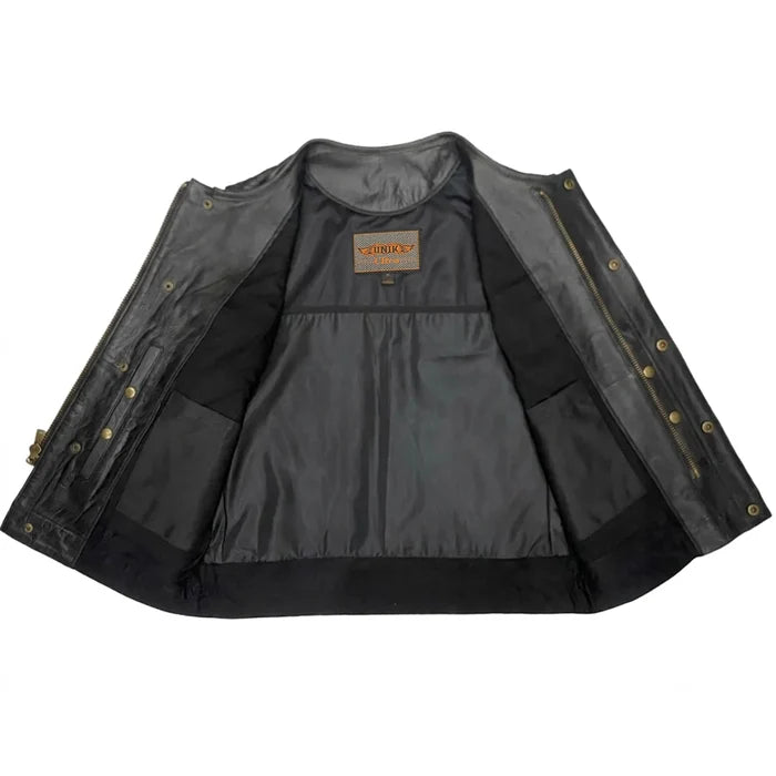 Runner - Men's SOA Club Style Leather Motorcycle Vest