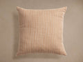 Ruoti Pillow, square, with bold vertical stripes in warm brown and off-white, centered on a neutral background.