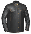 Rusty - Men's Shirt Style Leather Motorcycle Jacket