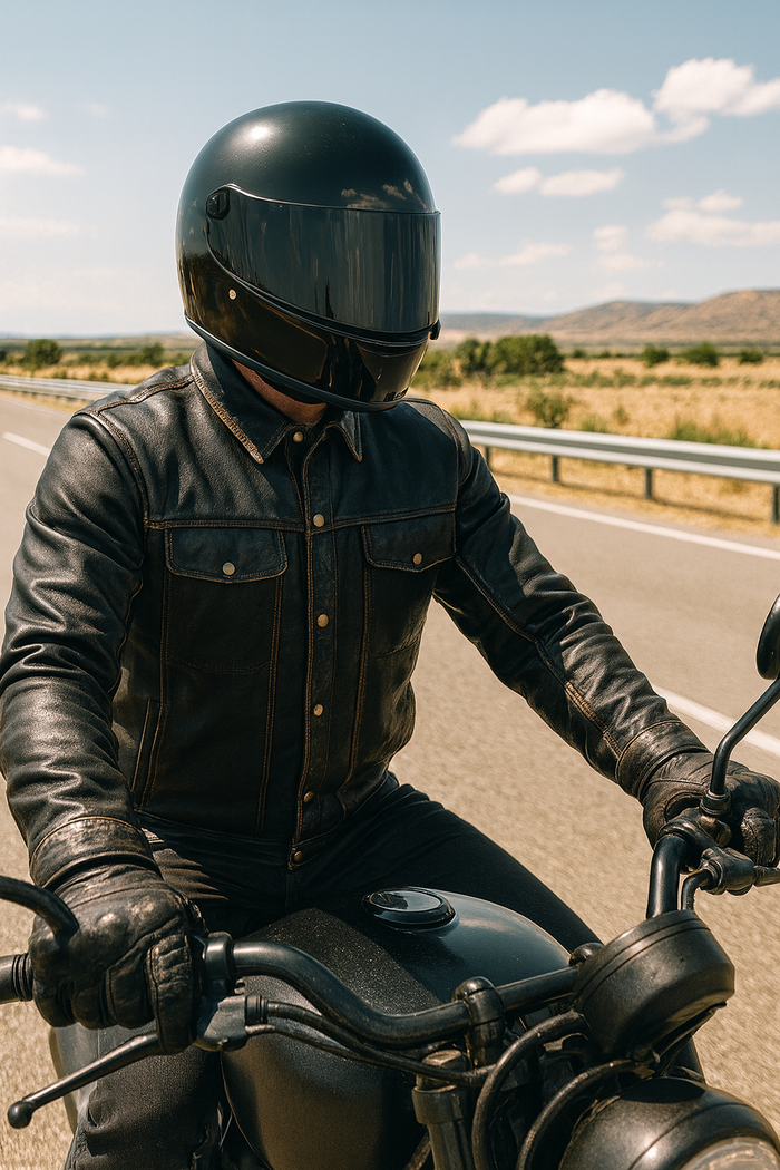 Rusty - Men's Shirt Style Leather Motorcycle Jacket