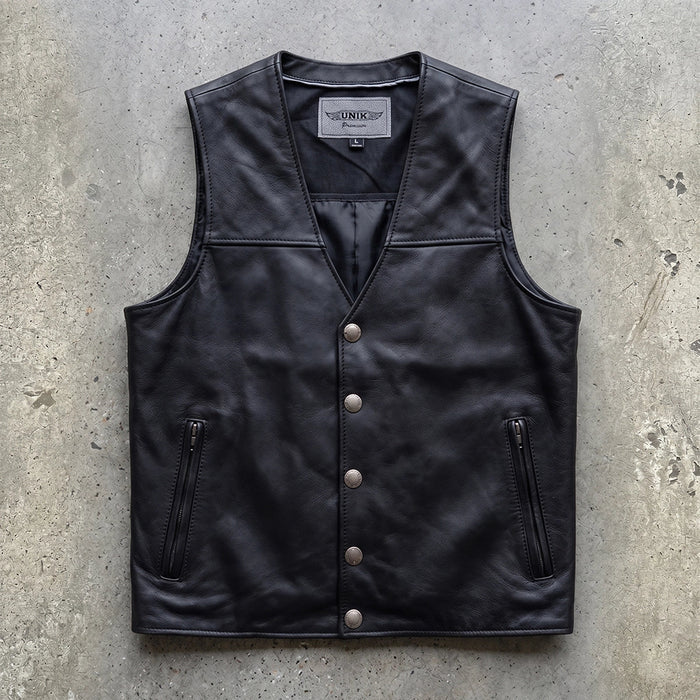 Santa Fe - Men's Premium Leather Motorcycle Vest